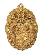 A Chinese gilt-bronze 'Dragon' plaque