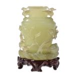 A Chinese celadon jadeite vase