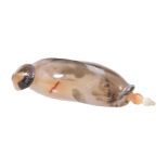 A Chinese agate 'cat fish' snuff bottle