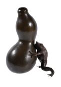 Yamaguchi Shoun: A Bronze Vase in the form of a large gourd
