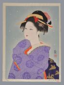 Ishida Waka (b.1922): Two Japanese Woodblock Prints