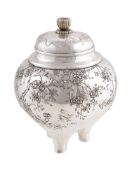 A Japanese Silver Vase