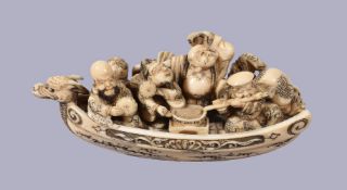 ϒ Gyokuhosai: A Japanese Ivory Netsuke of the Takarabune