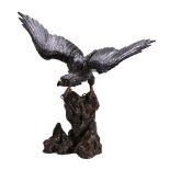 A Large Bronze Model of an Eagle