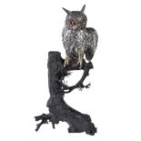 A Silvered Metal Model of an Owl