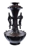 A Large Japanese Bronze Vase