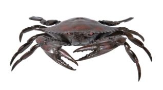 A Japanese Bronze Model of a Shore Crab
