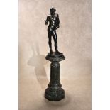 A Neapolitan patinated bronze model of Narcissus