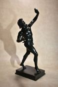 An Italian patinated bronze model of the Pompeiian Dancing Faun