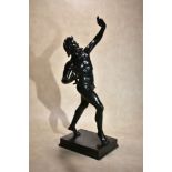 An Italian patinated bronze model of the Pompeiian Dancing Faun