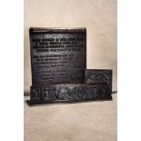 A carved oak plaque with the poem Sleep Sweetly