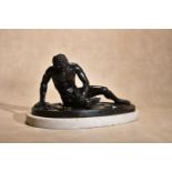 An Italian patinated bronze model of the Capitoline Dying Gaul