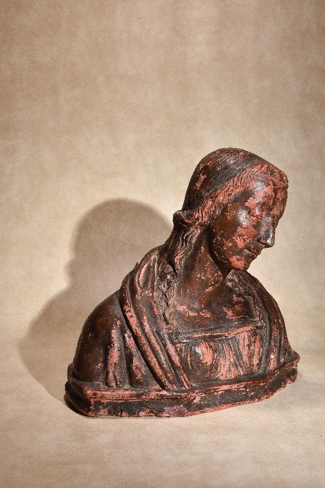 A painted terracotta bust of a maiden - Image 2 of 3