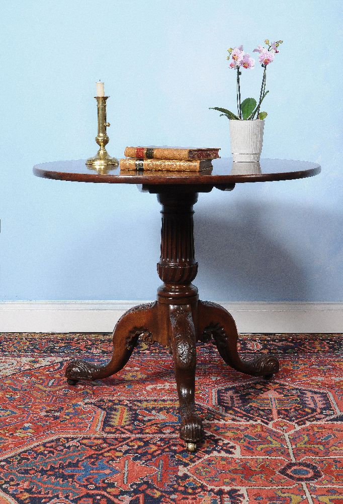 A George II mahogany tripod table