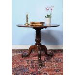 A George II mahogany tripod table