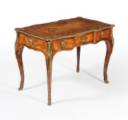 ϒ A George IV satinwood, rosewood and gilt metal mounted bureau plat
