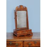 A George II walnut dressing mirror