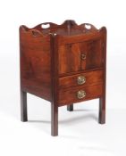 A George III mahogany tray top night commode