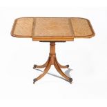 ϒ A George III satinwood, sycamore and tulipwood banded Pembroke table