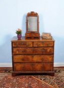 A George I walnut chest of drawers