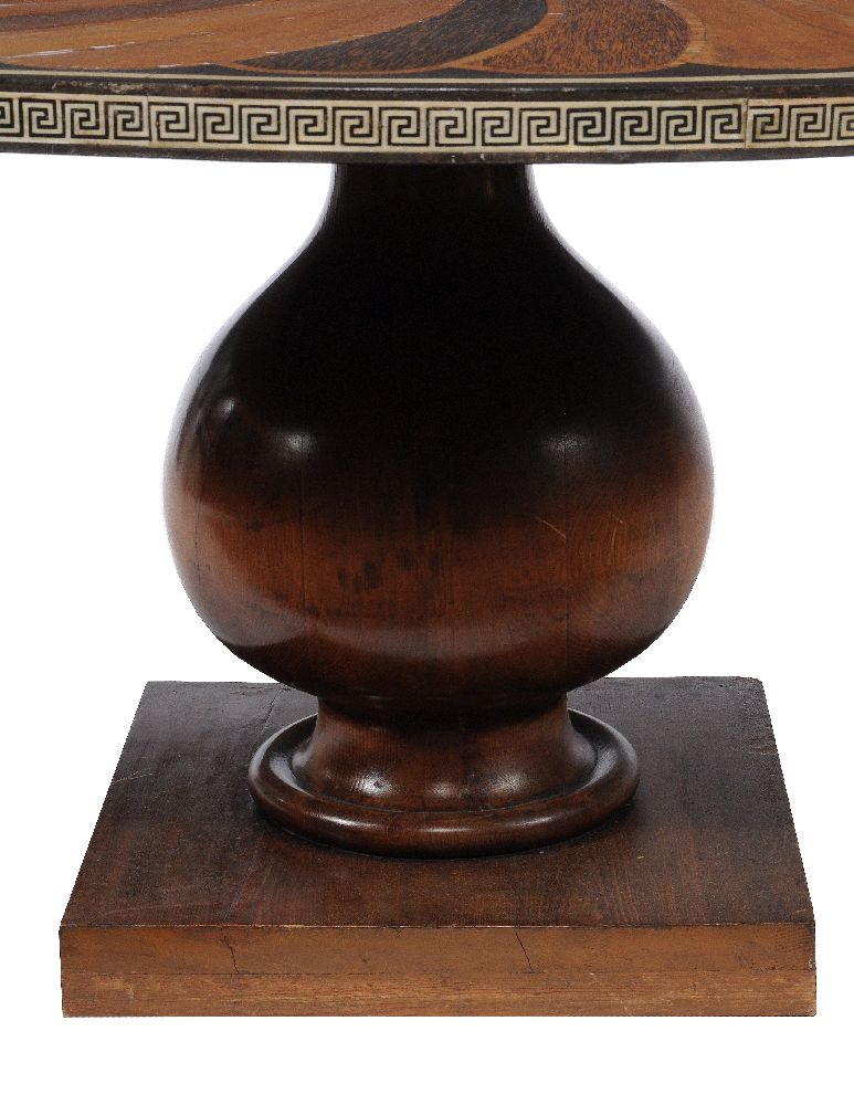 ϒ An Ceylonese ebony, specimen wood and ivory inlaid table top - Image 4 of 4
