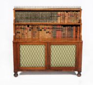 ϒ A Regency rosewood waterfall bookcase