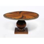 ϒ An Ceylonese ebony, specimen wood and ivory inlaid table top