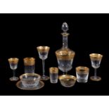 A modern St. Louis glass part table service