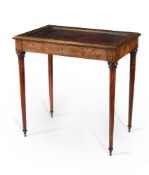 ϒ A kingwood, marquetry and gilt metal mounted bijouterie table