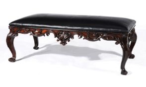ϒ An Victorian rosewood centre stool