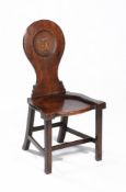 A George III mahogany hall chair