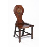 A George III mahogany hall chair