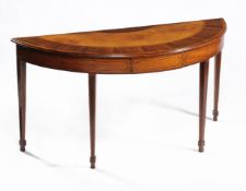 ϒ A George III satinwood, rosewood and kingwood banded side table