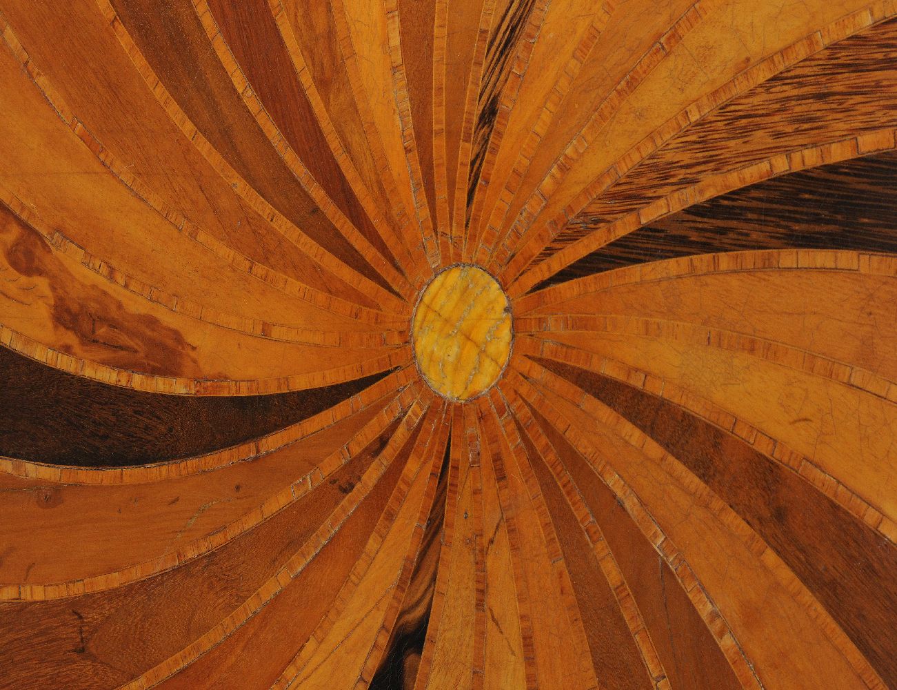 ϒ An Ceylonese ebony, specimen wood and ivory inlaid table top - Image 3 of 4