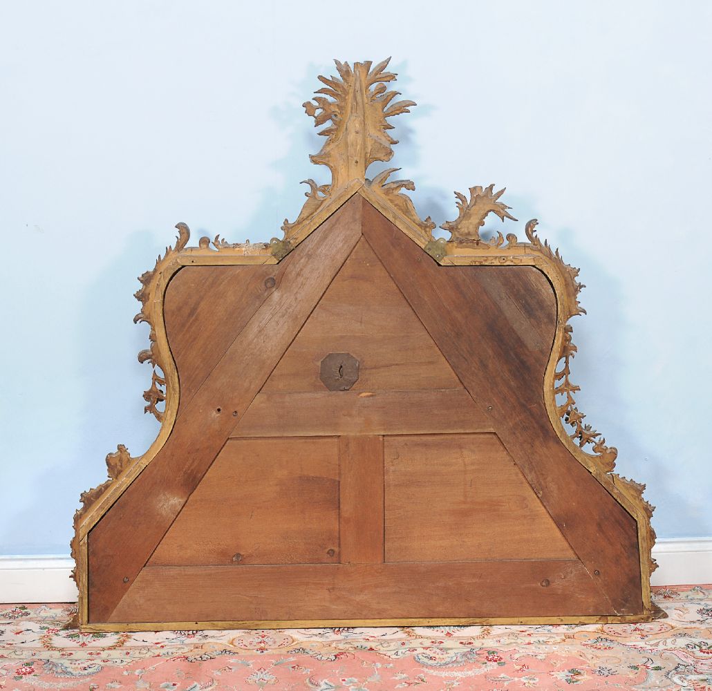 A carved giltwood overmantel mirror in George III style - Image 5 of 5