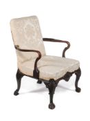 A George II mahogany armchair