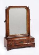 A George II walnut dressing mirror