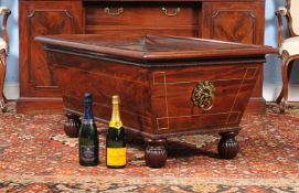 A Regency mahogany wine cooler