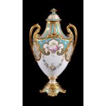 A Royal Crown Derby two-handled vase and cover signed and painted by Désiré Leroy