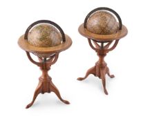 An English 2.75 inch pocket globe Attributed to George Adams junior after Herman Moll