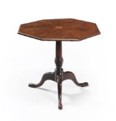 A George III mahogany octagonal tripod table