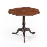 A George III mahogany octagonal tripod table