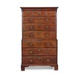 A George II mahogany chest on chest