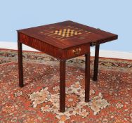 A George III mahogany triple top folding table