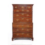 A George II mahogany chest on chest