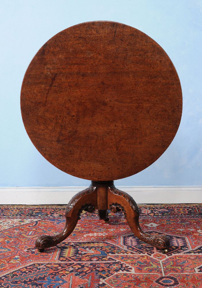 A George II mahogany tripod table - Image 2 of 4