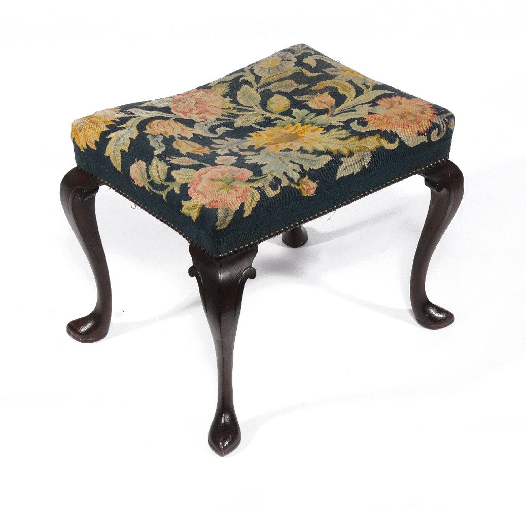 A George III mahogany stool - Image 2 of 4