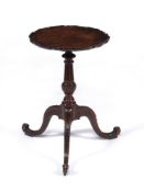 A George III mahogany candle stand