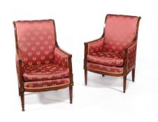 A suite of Continental fruitwood seat furniture