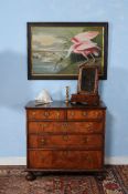 A William and Mary walnut chest of drawers